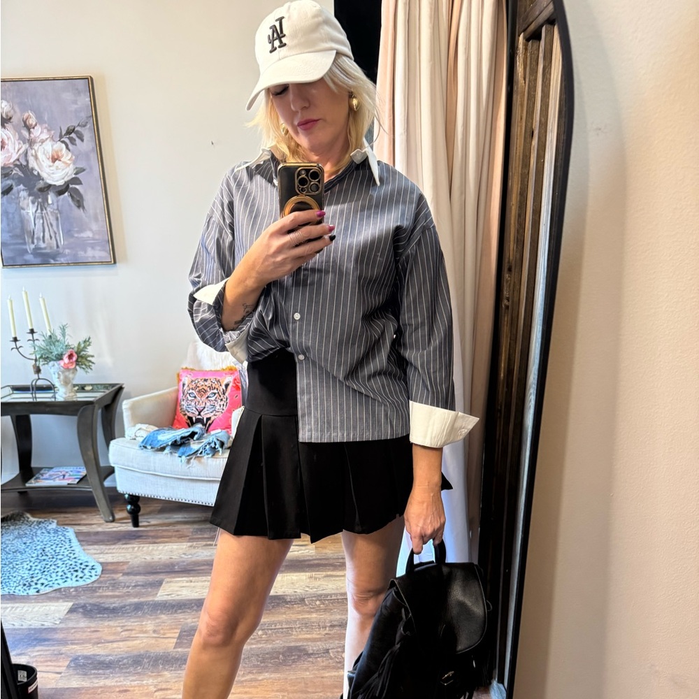 NWT Pinstriped Button Down Shirt